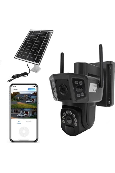 Generic Solar Security Camera 4K 8MP Outdoor Wireless WiFi Camera – 360° PTZ,...