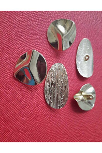 beyna aksesuar Z.A.R.A Button 4 cm and 2.5 Gold Plated 1 Pack 3 Pieces