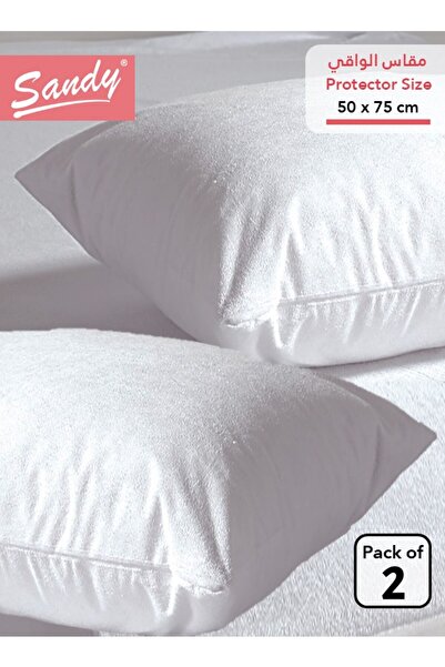 Sandy Latex Premium Waterproof Pillow Protector 2 Pieces Set, Size: 50x75 cm