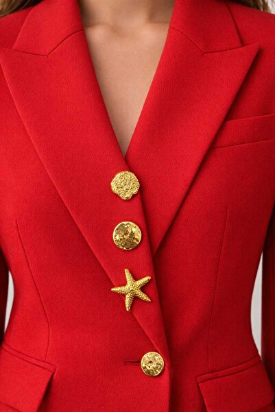 beyna aksesuar Large Size Set of 3 Gold Color Buttons