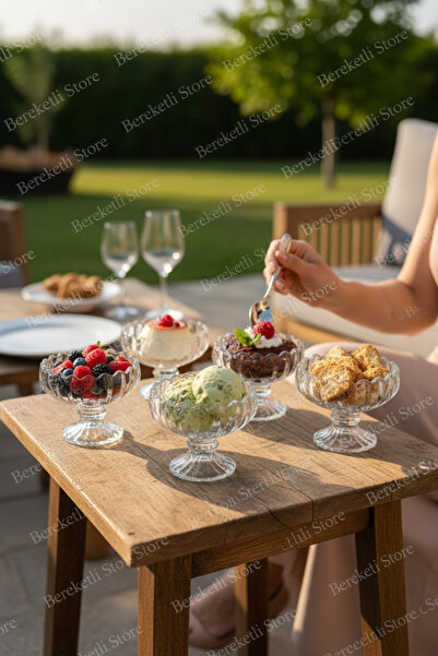 Bereketli Store Brasılia Magnolya Kasesi 6’lı Set | Cam Sunum Kaseleri