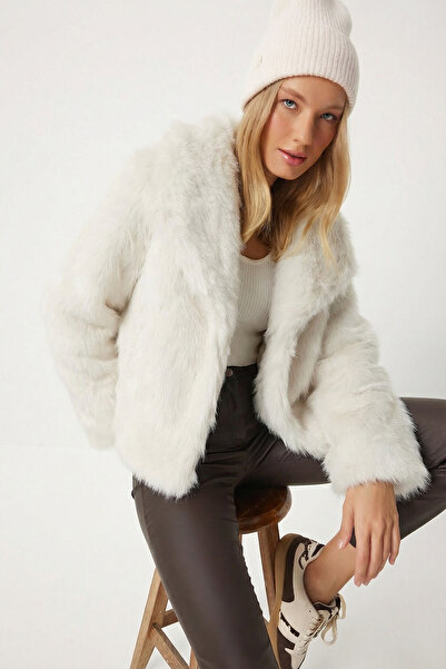 Lovelyİstanbul Suni Kürk Ceket LAX0001 EKRU