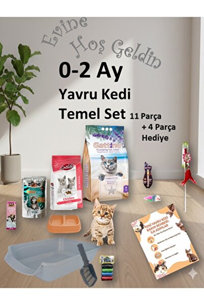 chittoshop 0-2 Ay Yavru Kedi Temel Başlangıç Seti - 15 Parça: Bakım Malzemele...