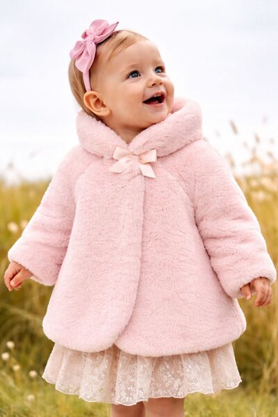MAYORAL Kız Bebek Pudra Peluş Kürk Mont
