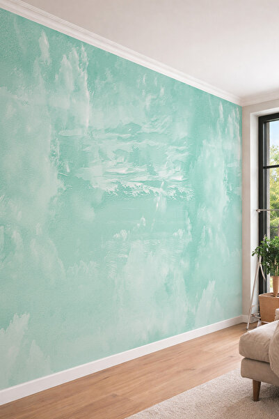 dreamwall Modern Beton ve Brüt Sıva Görünümlü Tek Parça Tekstil Duvar Kağıdı