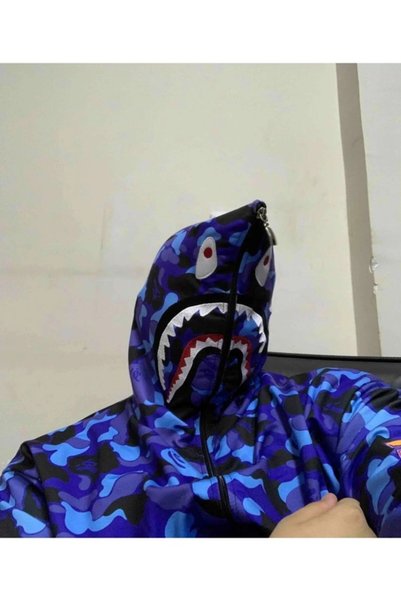 Erzani Kids Bape Camouflage Premium Full Zipper Hooded Unisex Kids Tracksuit Set 🦈   (Trend Set)