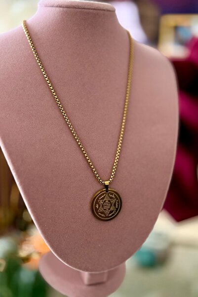 Trendy Butik قلادة سليمان الختم الفولاذي