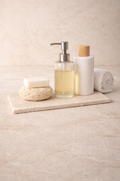 Marbello Doğal Mermer Lüks Dekoratif Sunum & Banyo Tepsisi 12x30 cm | Mermer ...