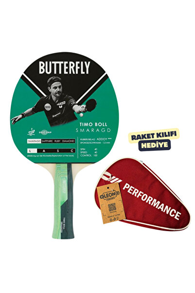 BUTTERFLY Timo Boll Smaragd Masa Tenisi Raketi ITTF Onaylı - Raket Kılıflı