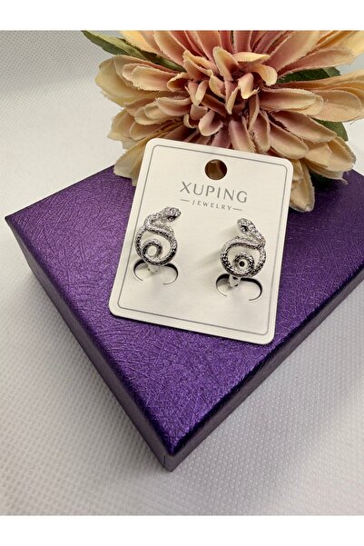 XUPING JEWELRY Zircon Stone Snake Model Steel Earrings
