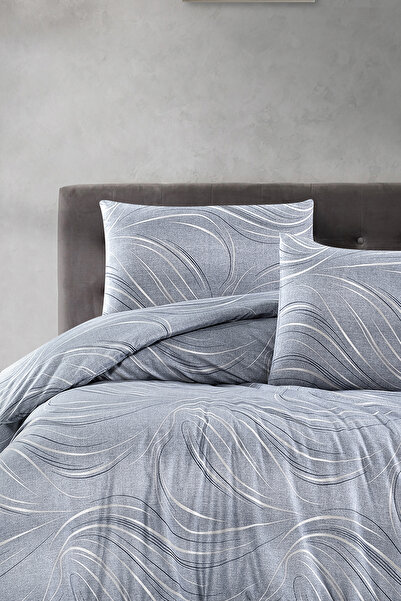 First Choice طقم غطاء لحاف مزدوج من القطن بنسبة 100% من دونيس - ملاءة سرير مرنة