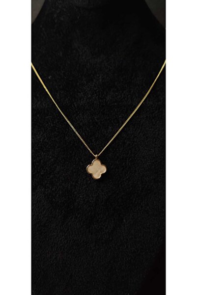 KirLiNova Yonca Figürlü Minimal Kadın Kolye Zincir