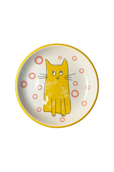 NO BRAND Cat Food Bowl, Cute Cat Design, 12.5 cm