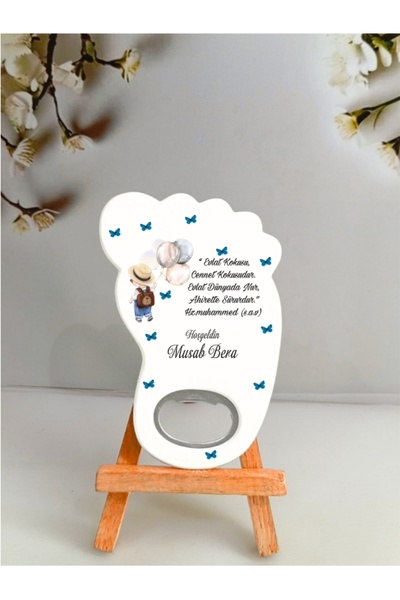 Nehir Ayak Magnet-Balonlu Kız Tasarım-Doğum Günü Hediyelik-Yenidoğan -10ADET