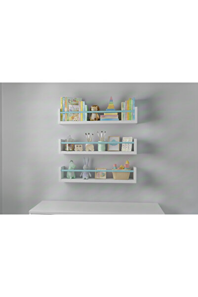 EGN WOODS 40X3 White Mdf Baby Room Organizer Children's Room Montessori Educa...
