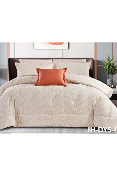 alzawia طقم لحاف مفرش سرير نفرين ملكي ومريح وناعم 6 قطع مزدوج منقوش مقاس اللح...