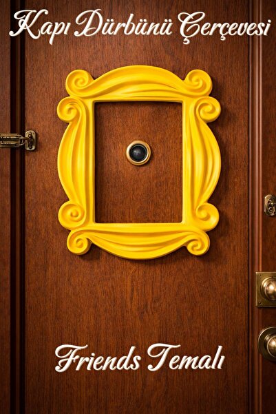 micreative3d Friends Kapı Gözü Süsü – 3D Baskı Dekoratif Çerçeve (PLA)