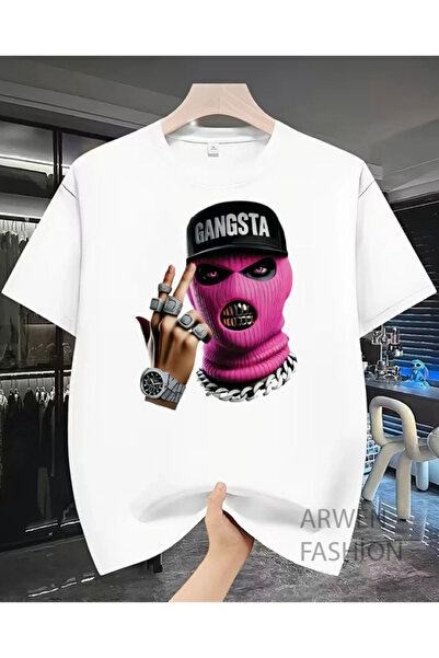 LELVANİ Men's Gangsta Printed Tshirt
