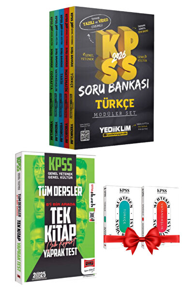 Yediiklim Yayınları 2026 KPSS Lisans Tüm Dersler Soru Bankası Modüler Set+Tek...