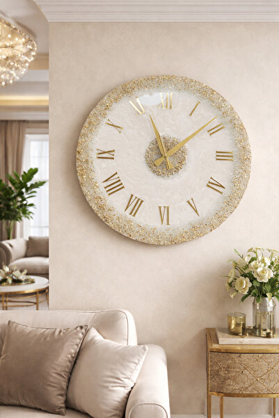 Sultan Tasarım 50 cm epoksi tasarımlı şık duvar saati, modern ve şık dekorati...