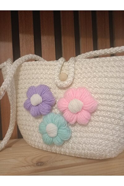 ENA Wicker Children's Bag, Floral Children's Bag, Handmade Children's Bag