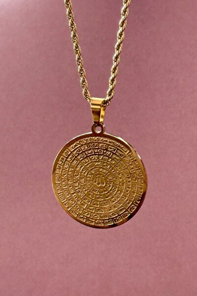 Trendy Butik Çelik Burgu Zincirli Esma'ül Hüsna Kolyesi