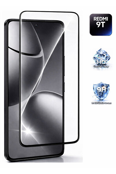 Tech&bello accessories واقي شاشة ريدمي 9T زجاجي بتغطية كاملة مضاد للكهرباء ال...