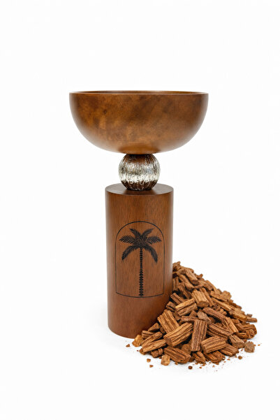 DUX Premium Wood & Silver Mabkhara - Elite Arabic Incense Holder- Oud Burner ...