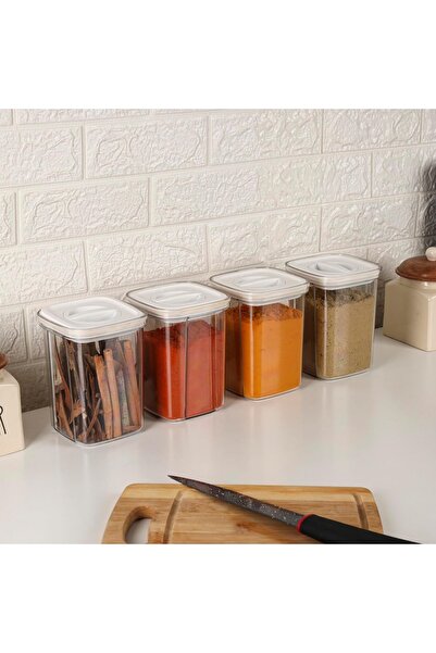 Belle Vous Set of 4 food containers, 1300 ml, made of PET plastic, with airti...