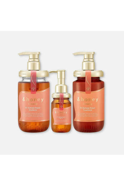 &Honey Creamy EX Damage Repair Shampoo, Treatment & Hair Oil Set 440ML Each +...