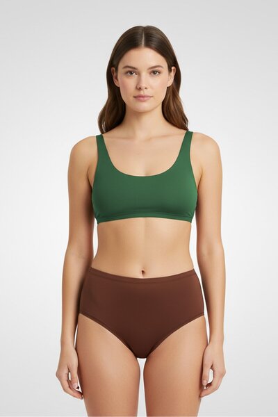 RENE ROFE مجموعة ملابس داخلية نسائية أساسية مكونة من 5 قطع، لون موحد، متعددة ...