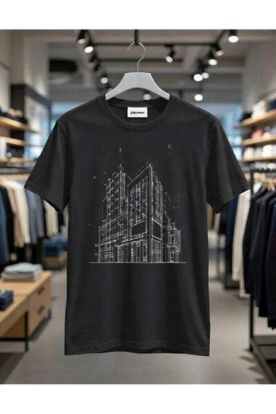 playwear PLAY WEAR Unisex Χαλαρή Εφαρμογή MINIMAL GÖKDELEN Μπλουζάκι με στάμπ...