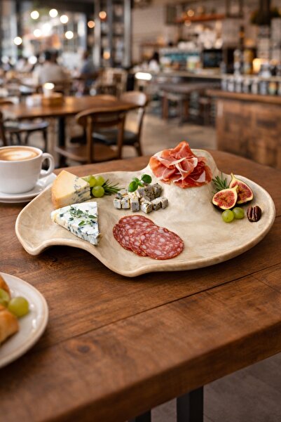 Moon Art Workshop Saf Denge Sunum Tabağı Seramik Handmade