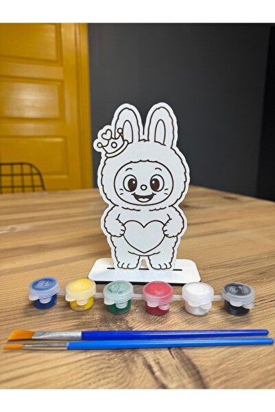 GKCREATİVE.CO Labubu Boyama Seti Mdf Ahşap