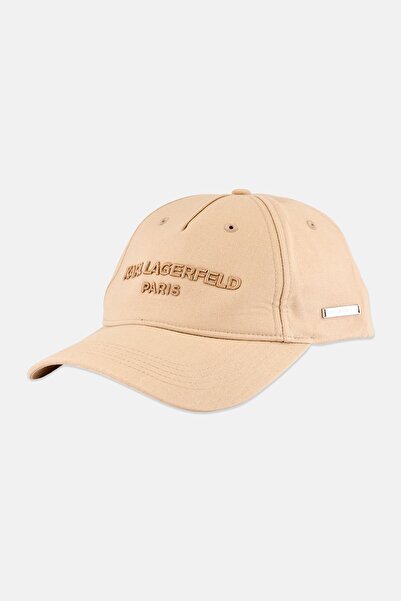 Karl Lagerfeld Men Embroidered Logo Baseball Cap, Tan
