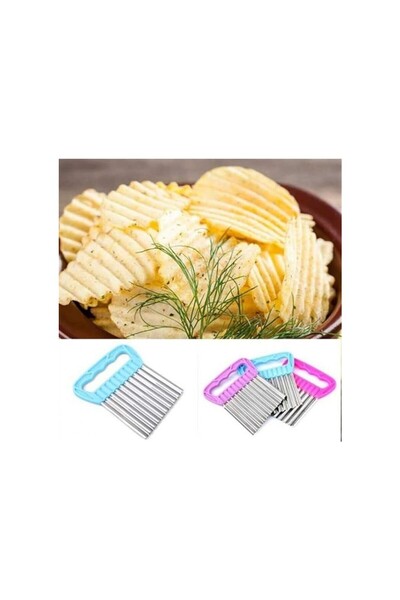 Global Ersat Shaped Potato Chip Slicer Cutter Chopper Serrated Potato Slicing...