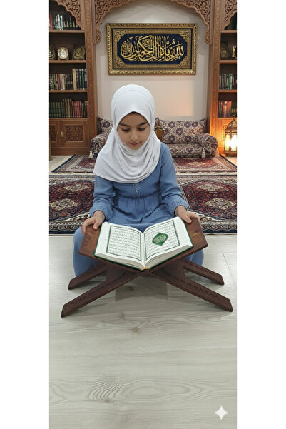 DNC Art&Deco Büyük Boy Eskitme Ahşap El Oyması Rahle - Ergonomik Kuran-ı Keri...