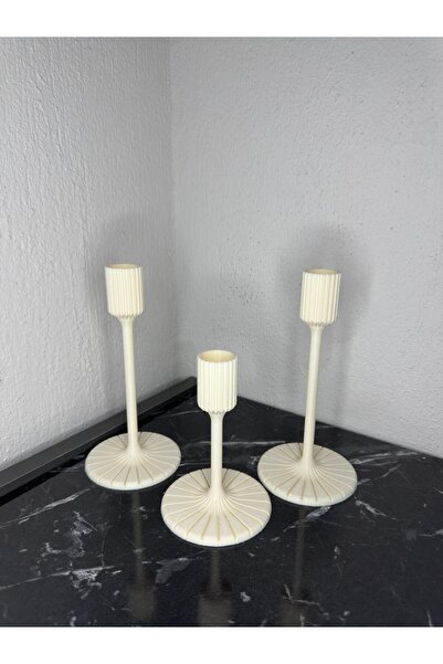 3D ZeTa Prints 3'lü Şamdan Seti (16 ve 11 cm )