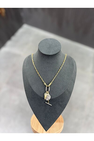 Miren Takı Moda Vip Gold Denizci Nazar Boncuklu Göz 60 cm Zincir Ataç Kolye