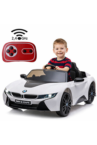 LEAN BMW i8 Coupe electric remote control car for children white
