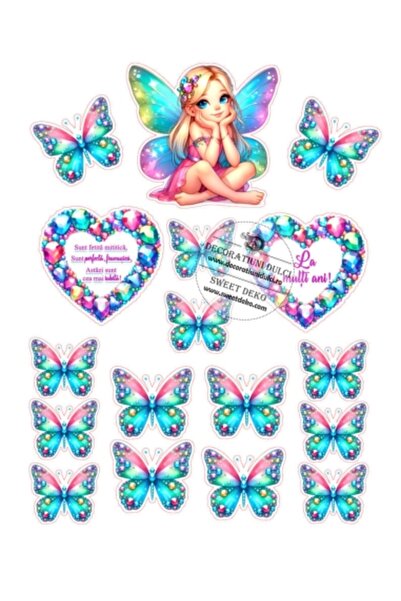 Decoratiuni Dulci Imagine comestibila Aniversarea Micii zanite - Decupat