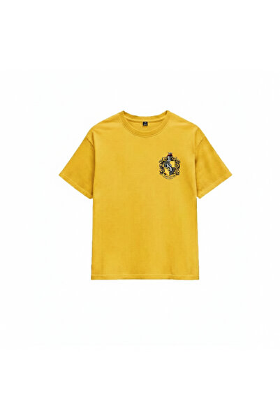 MODARİCH Тениска с Хари Потър и Хафълпаф - жълта, с принт, широка, с къс ръка...