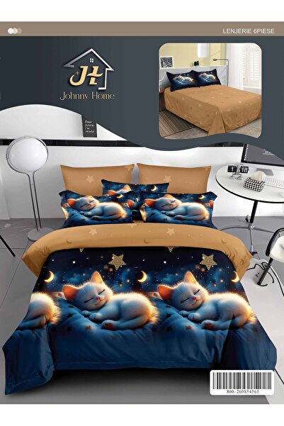 OEM Bed linen, fine cotton 6 pieces, duvet cover 200x230, bed sheet 240x250