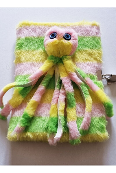 Modellino Lockable Memory Book 3D Figured Plush Daily Memory Notepad 80Y A5 L...