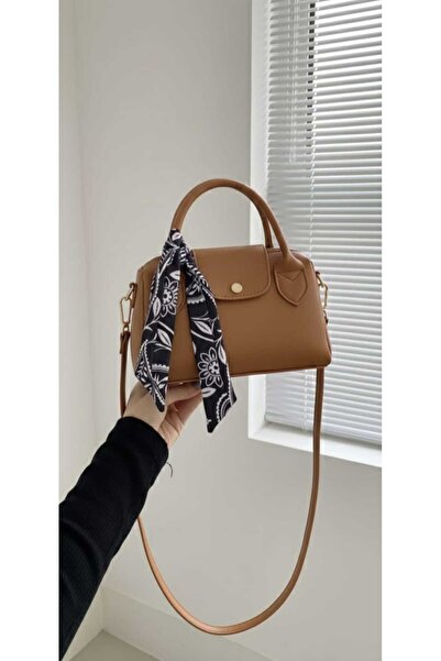 METEBAGS Suni Deri Flar Detaylı EL & Omuz Çantası