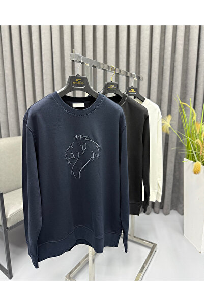 Avni Ceylan Φούτερ Premium με Κέντημα Λιοντάρι και 3 Κλωστές