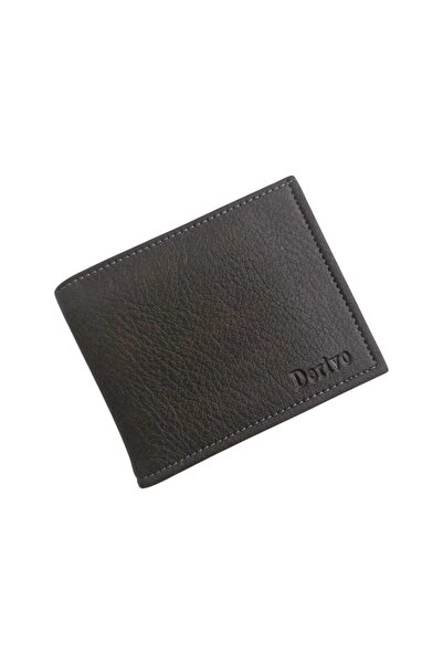 VO CRAFT Kahverengi Suni Deri Erkek Cüzdan – 9 Kart Bölmeli, Para Bölmeli, Gi...