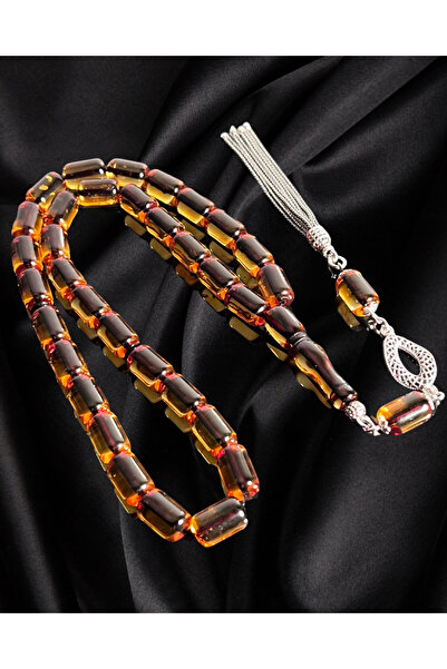 Erbab i Kehribar Sertifikalı Baltık Kehribar Tesbih - Gümüş Püskül Tasarım