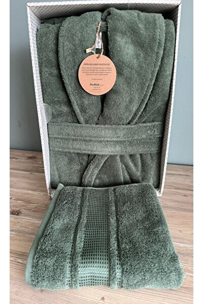 Özdilek Colourist Şalyaka Bornoz + Havlu - Zümrüt S-M