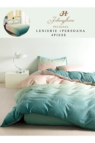 trendyhome Bed Linen 1 Person 4 Pieces, Fine Cotton, Gradient Print